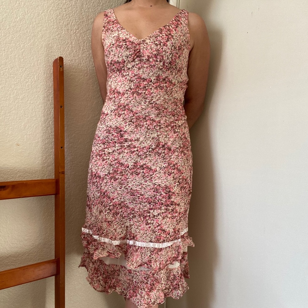 Early 2000s floral pink midi dress